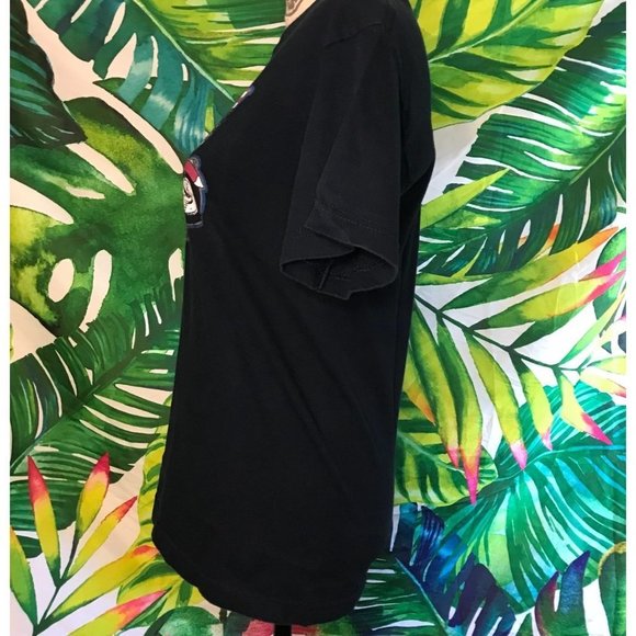 Vintage WDW Women's Small Mickey Mouse 90s Patriotic Motorcycle Tee - Picture 3 of 6